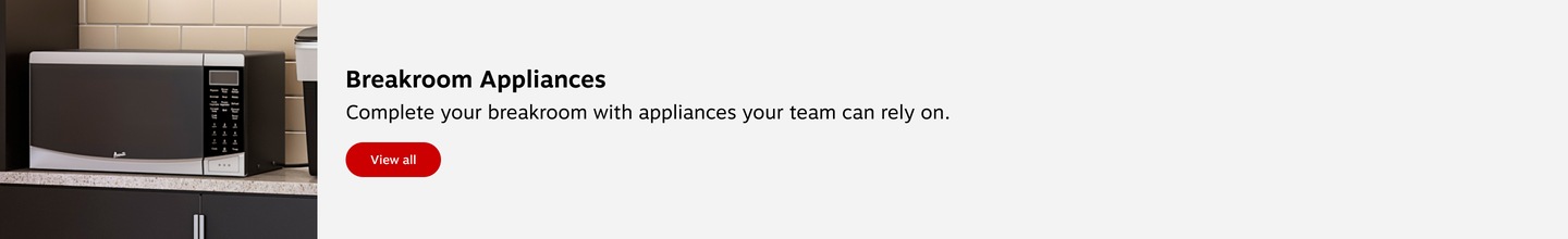Breakroom Appliances. Complete your breakroom with appliances your team can rely on. View all.
