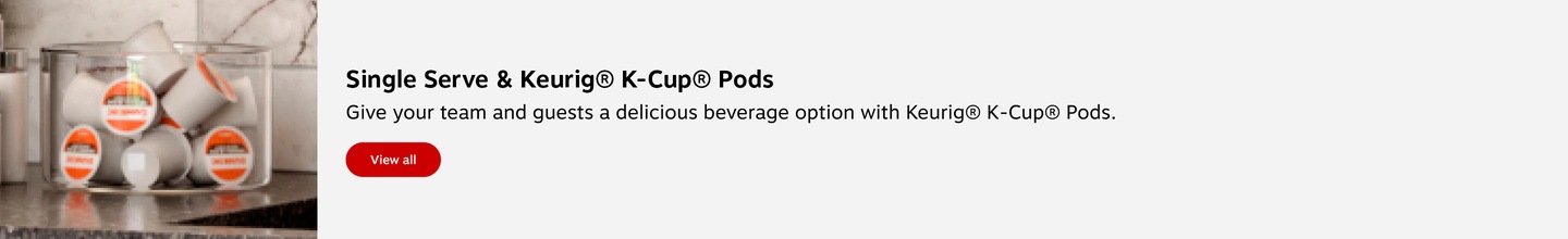 Single serve & Keurig K-Cup Pods. Give your team and guests a delicious beverage option with Keurig K-Cup coffee pods. View all.