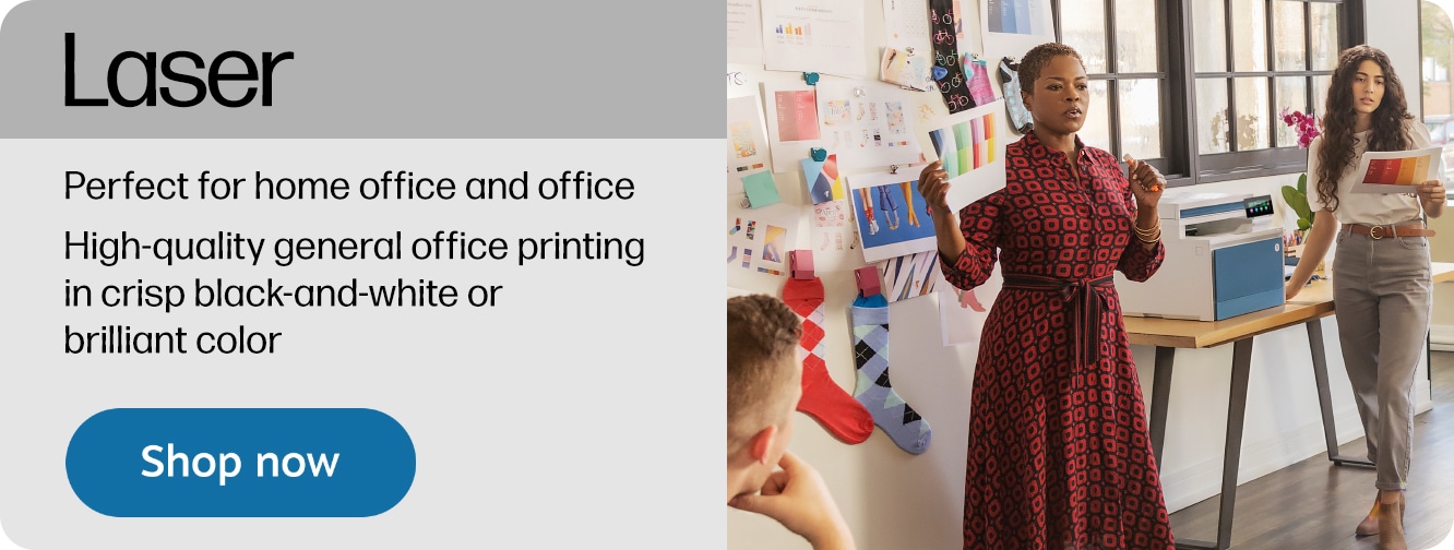 Laser Perfect for home office and office High-quality general office printing in crisp black-and-white or brilliant color Shop now