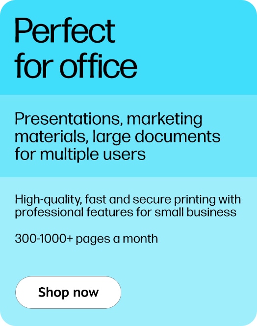 Perfect for office Presentations, marketing materials, large documents for multiple users High-quality, fast and secure printing with professional features for small business 300-1000+ pages a month Shop now