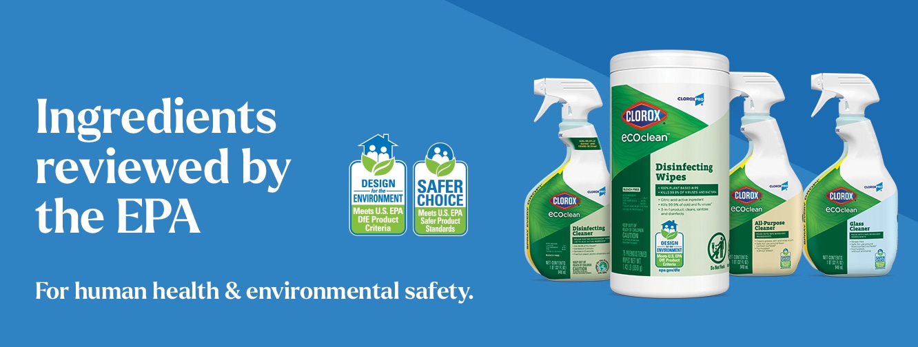 Ingredients reviewed by the EPA For human health & environmental safety. DESIGN for the ENVIRONMENT Meets US EPA DfE Product Criteria SAFER CHOICE Meets US EPA Safer Product Standards