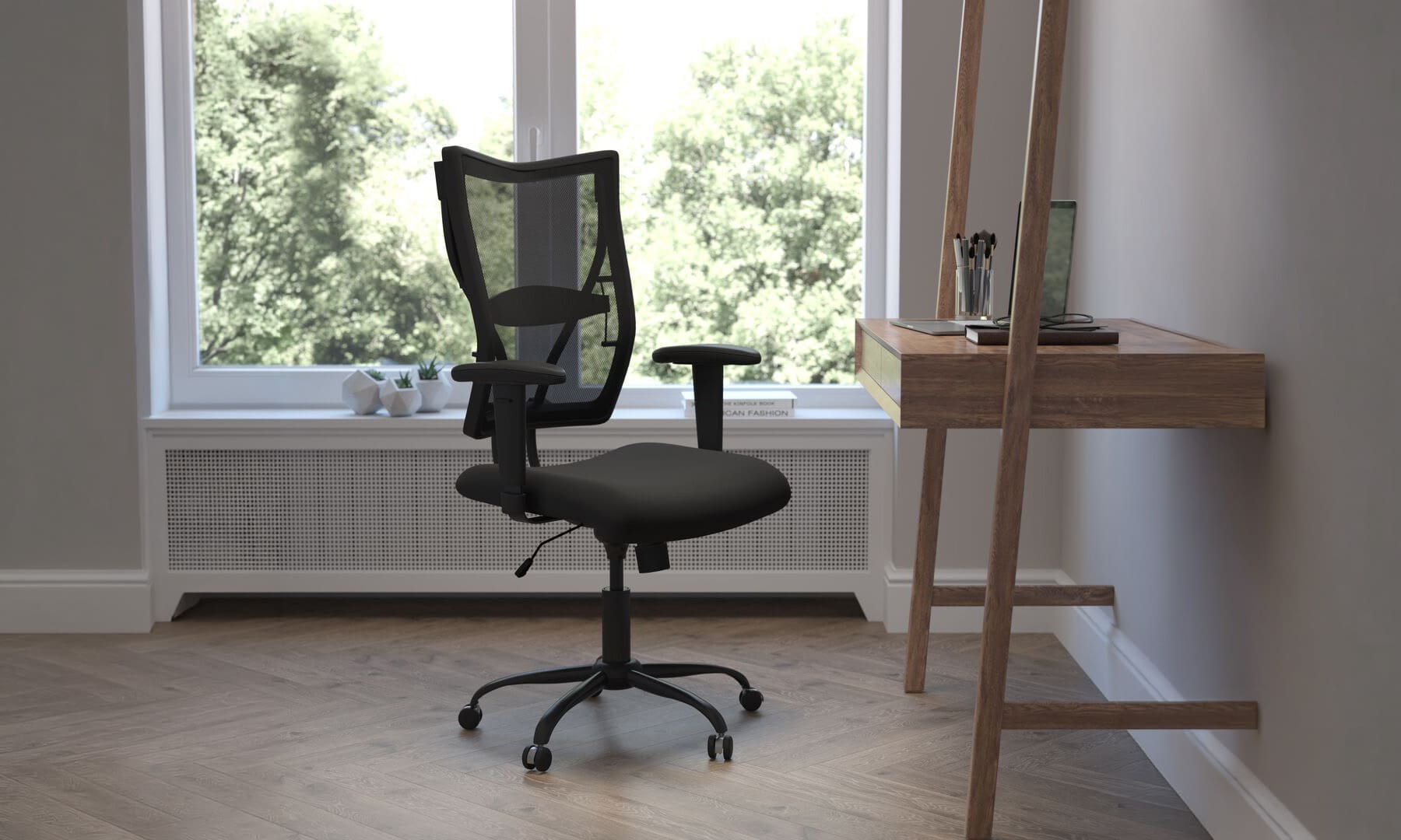 An ergonomic office chair