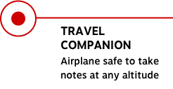 TRAVEL COMPANION Airplane safe to take notes at any altitude