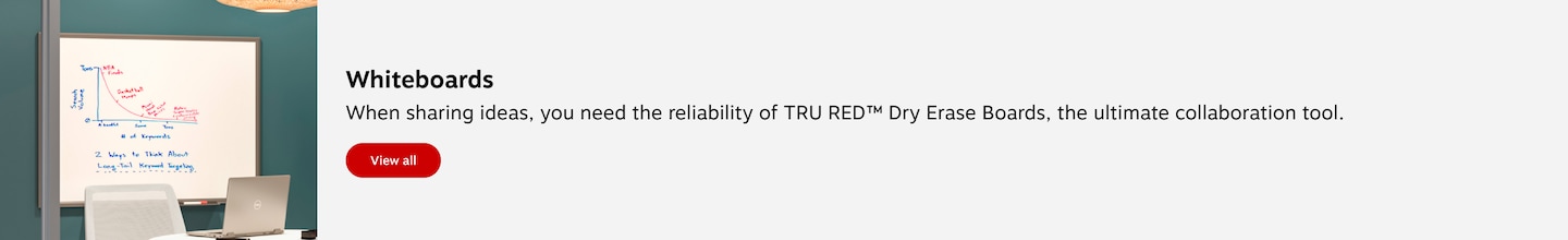 White Boards. When sharing, changing, and perfecting ideas, you need the reliability of TRU RED dry erase boards, the ultimate collaboration tool. View All.