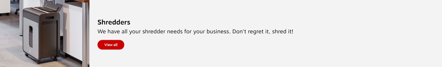 Shredders. We have all your shredder needs for your business. Don't regret it, shred it!
