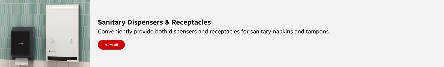 Sanitary Dispensers & Receptacles. Dispensers and Receptacles provide sanitary napkins and tampons on a complimentary basis and convenient disposal.