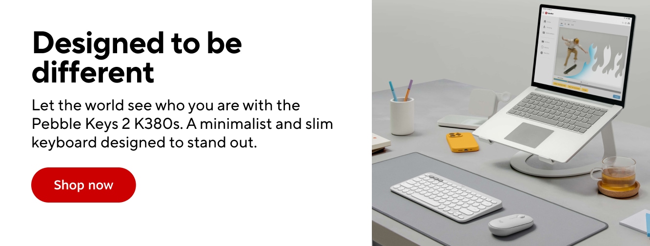 Designed to be different Let the world see who you are with the Pebble Keys 2 K380s. A minimalist and slim keyboard designed to stand out. Shop now