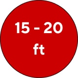 15 - 20 ft