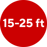15 - 25 ft