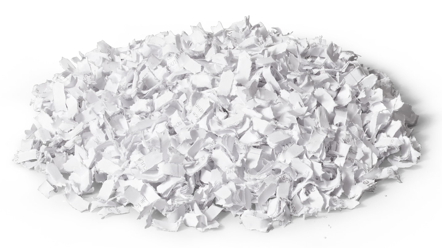 Micro cut shredders provide the most security. These shredders cut paper into approximately 3,700 extremely small square-shaped pieces, making them perfect for high confidential documents like medical records, tax papers, financial documents, and login information/passwords.