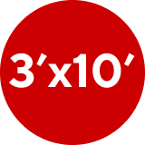 3'x10'