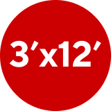 3'x12'
