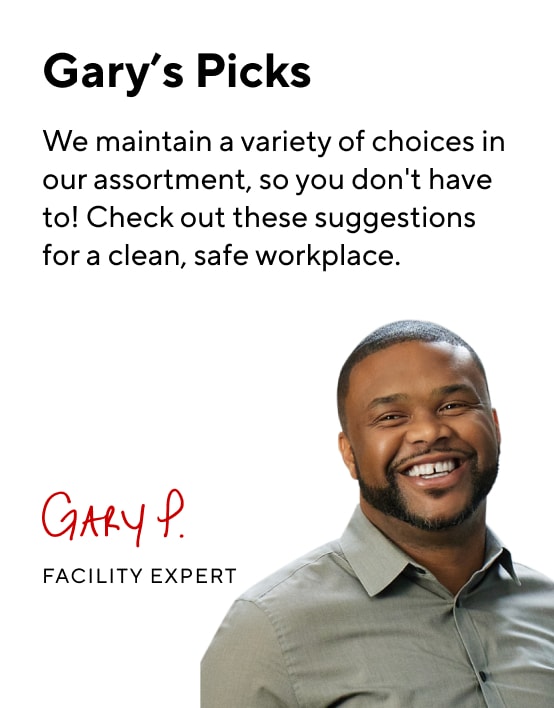 We maintain a variety of choices in our assortment, so you don't have to! Check out these suggestions for a clean, safe workplace.