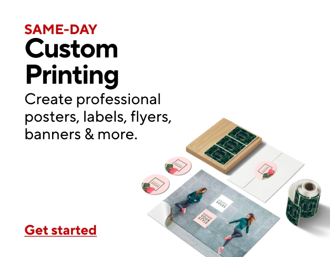 SAME-DAY Custom Printing Create professional posters, labels, flyers, banners & more. Get started