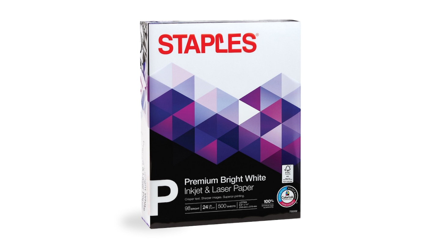 Premium paper is also known as specialty paper, typically heavier in weight and ideal for printing color documents. Best used for brochures, resumes, portfolios, and any project that needs to stand out amongst the rest. This paper is most often found in 24lb-32lb and 96-100 brightness.