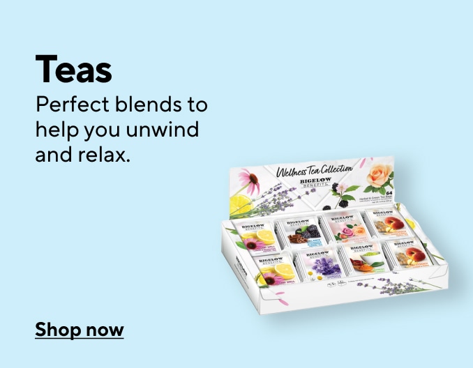 Teas. Perfect blends to help you unwind and relax.