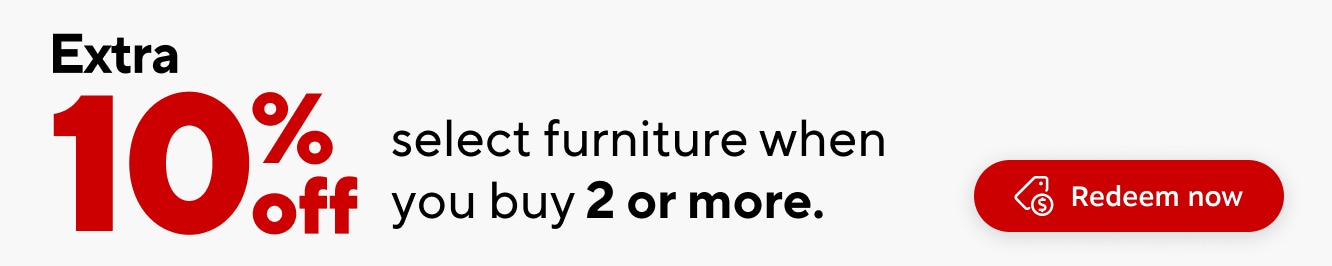 Extra 10% select chairs, desks & storage when you buy 2 or more - redeem now