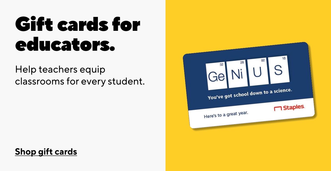 Gift cards for educators. Help teachers equip classrooms for every student. Shop gift cards.