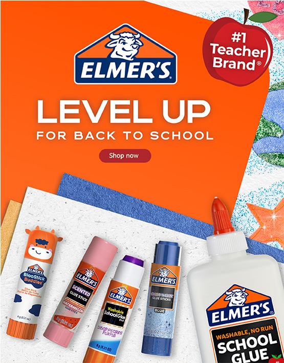 #1 Teacher Brand®. ELMER'S® LEVEL UP FOR BACK TO SCHOOL. Shop now