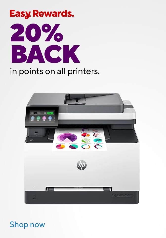 Easy Rewards. 20% BACK in points on all printers.