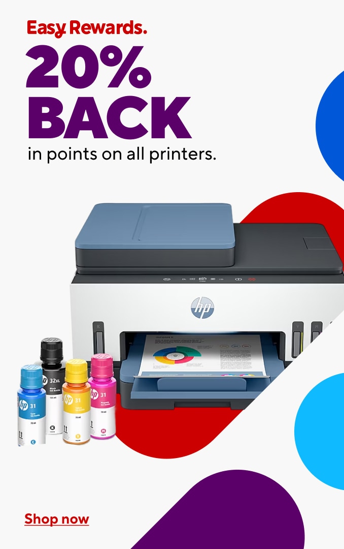 Easy Rewards. 20% back in points on all printers. Shop now.