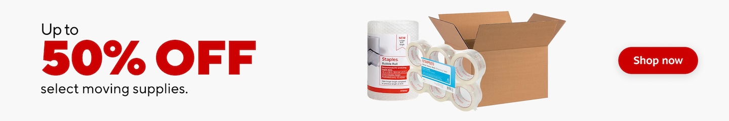 Up to 50% OFF select moving supplies. Shop now.