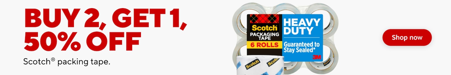 BUY 2, GET 1 50% OFF Scotch packing tape. Shop now.