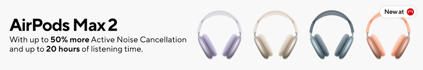 AirPods Max 2. with up to 50% more active noise cancellation and up to 20 hours of listening time. New at Staples