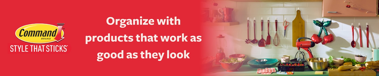 Style that sticks. command brand. Organize with products that work as good as they look