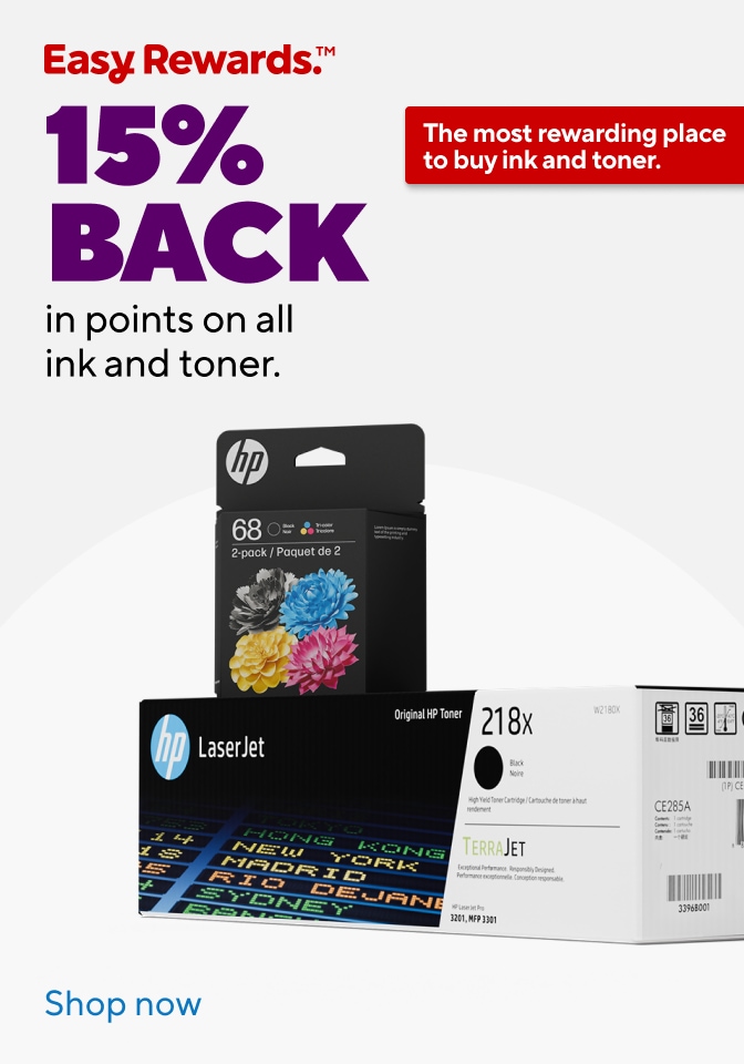 Easy Rewards. 15% Back in points on all Ink and toner. Shop now.