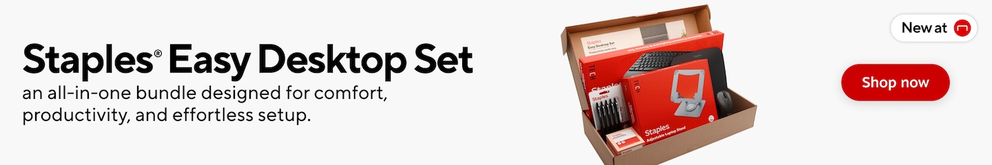 Staples Easy Desktop Set an all in one bundle designed for comfort, productivity, and effortless setup. New at Staples. Shop now.
