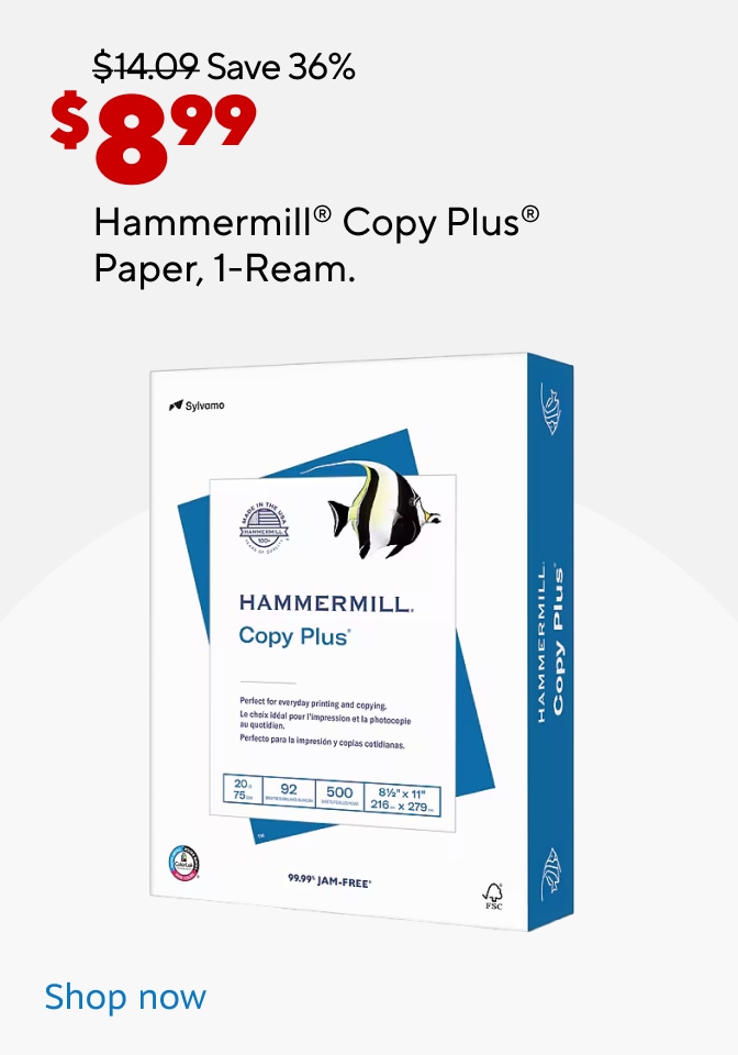 $8.99 save 36% Hammermill Copy Plus Paper, 1-Ream