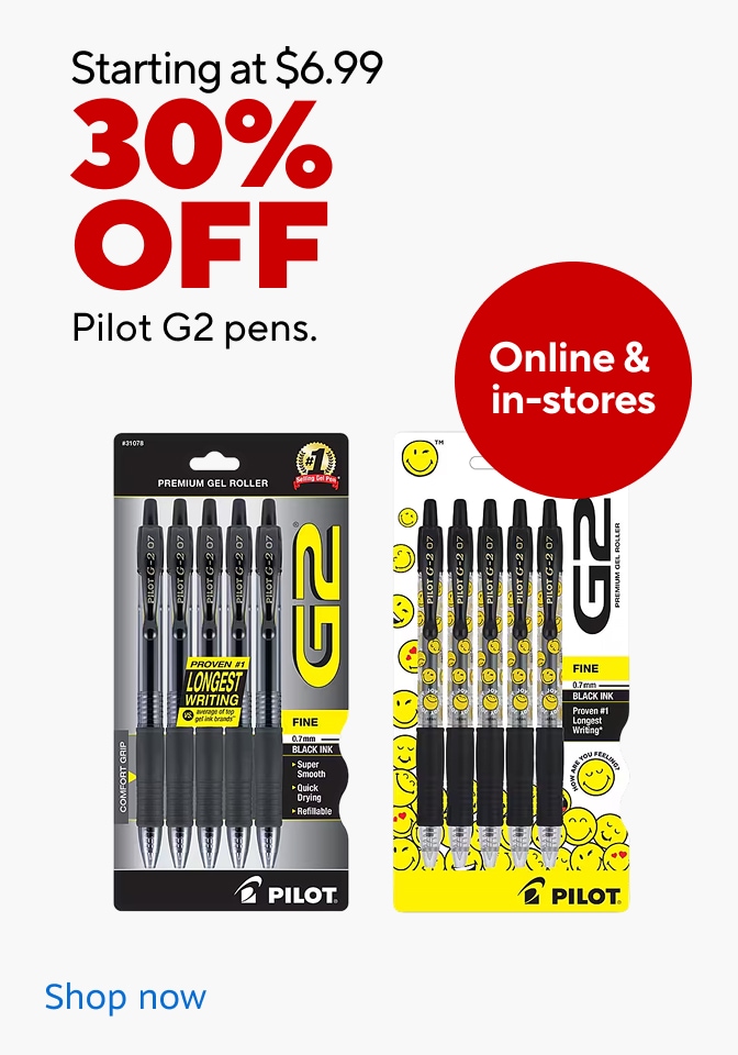 30% off starting at 6.99 pilot pens. Online and in store. Shop now.