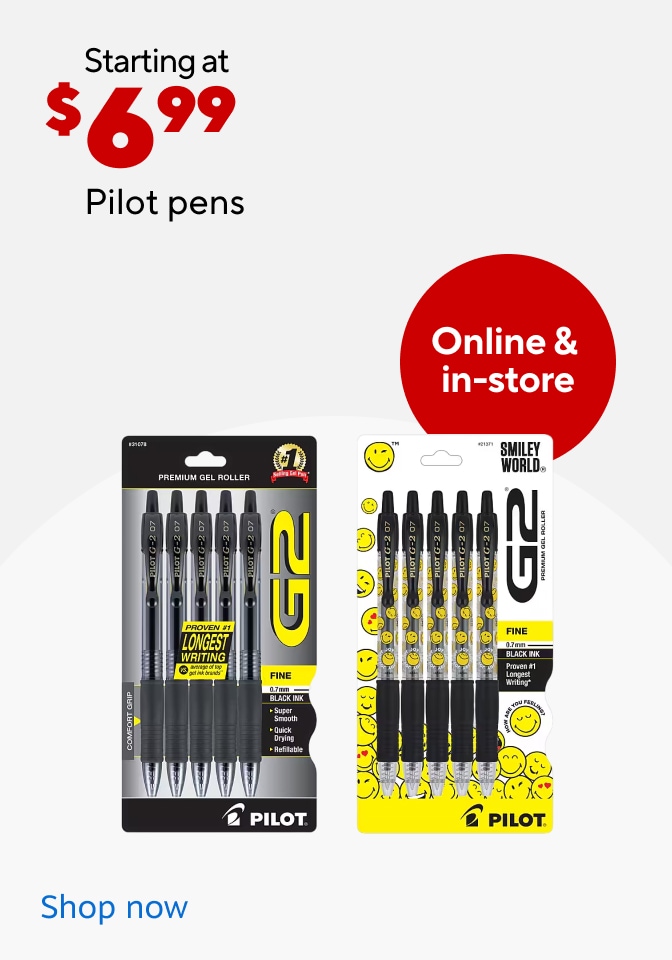 starting at 6.99 pilot pens. Online and in store. Shop now.