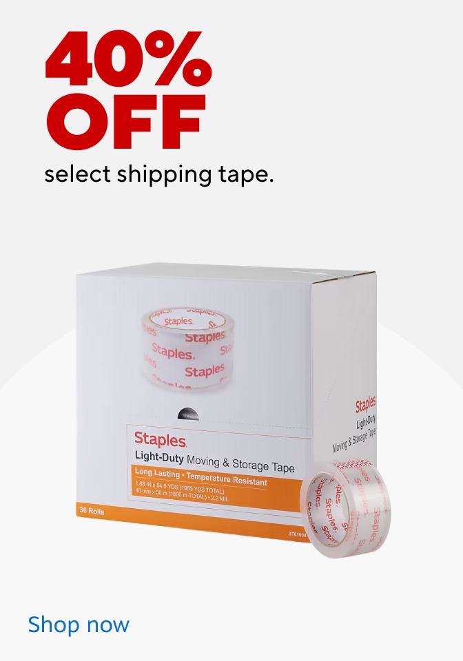40% off select shipping tape. Shop now.