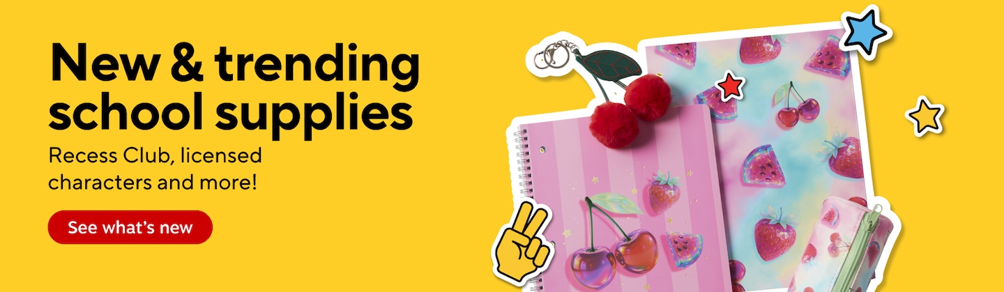 New & trending school supplies Recess Club, licensed characters & more! See what's new