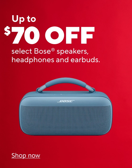 Up to $70 off select Bose speakers, headphones, and earbuds. shop now