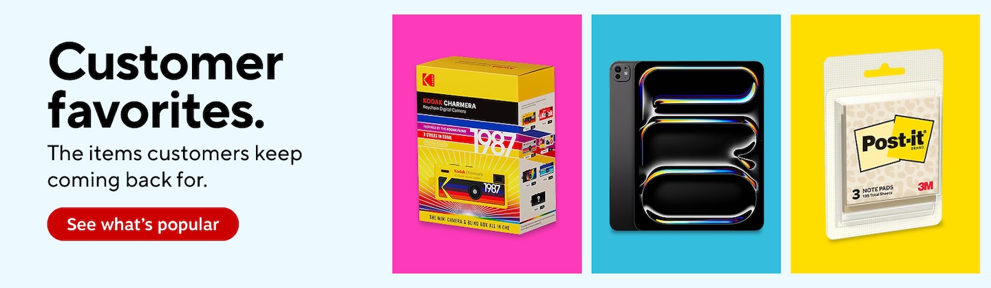 Customer
favorites. The items customers keep coming back for. See what’s popular