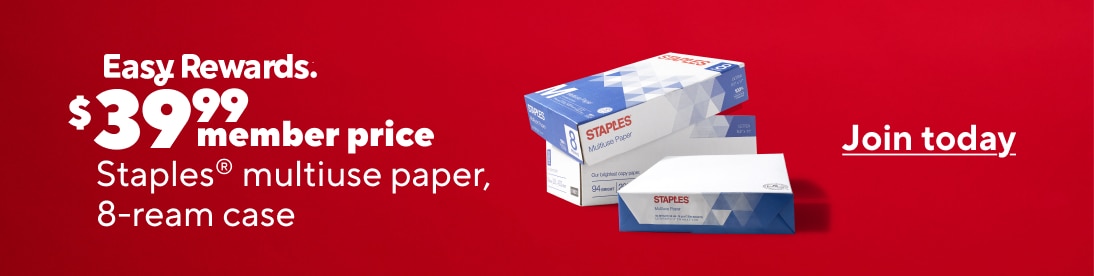 Easy Rewards. $39.99 member price Staples multiuse copy paper  Join today