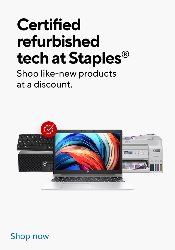 Certified refurbished tech at staples. Shop like new products at a discount. Shop now