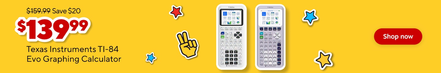 Save $20. Texas Instruments TI-84 Evo Graphing calculator for $139.99. New at Staples. Shop now