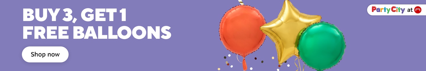 Buy 3 Get 1 Free on Balloons. Shop Now