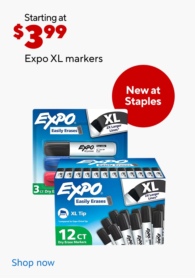 starting at 3.99 expo xl markers