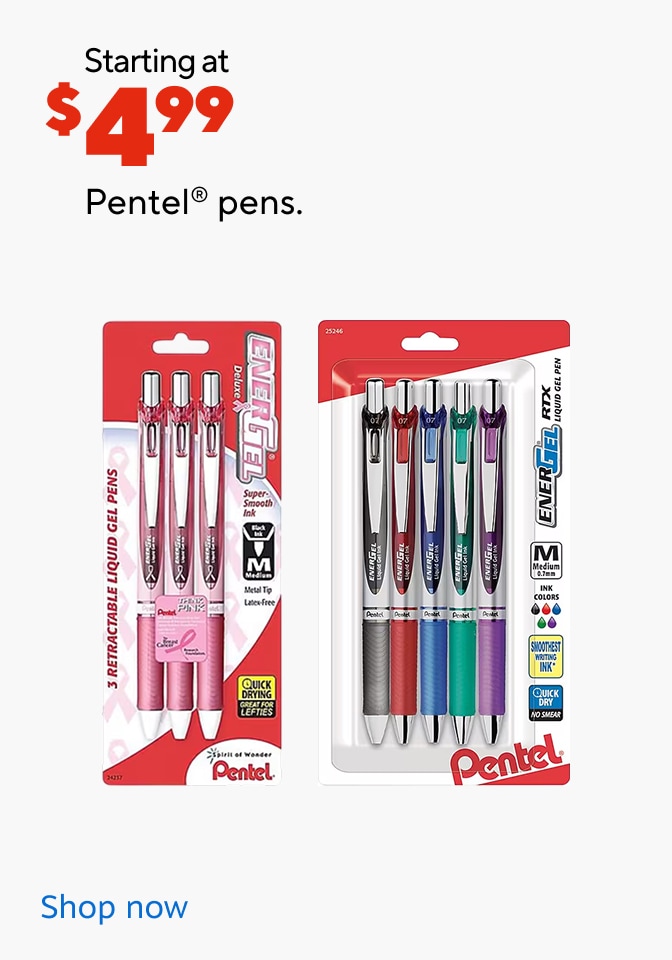 Starting at 4.99 Pentel Pens