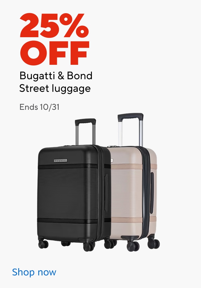 25% off Bugatti and Bond Street Luggage. ends 10/31. Shop Now.