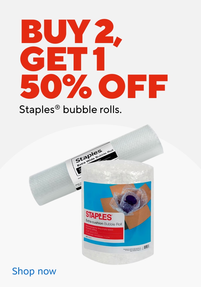 Buy 2, Get 1 50% off all bubble rolls. Shop now.