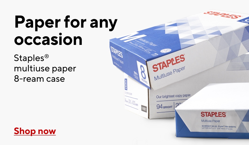 Paper for any occasion Staples multiuse paper 8-ream case