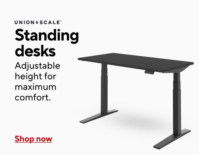 Union & Scale. Standing desks. Adjustable height for maximum comfort. Shop now