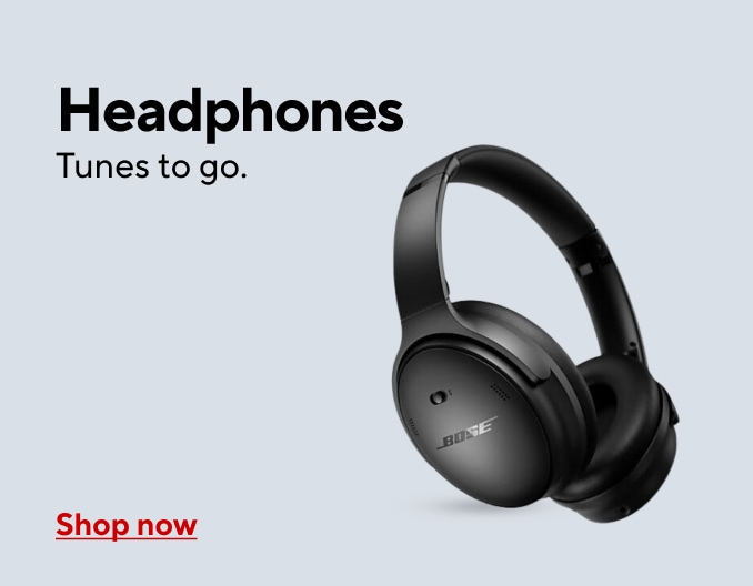 Headphones. Tunes to go. Shop now
