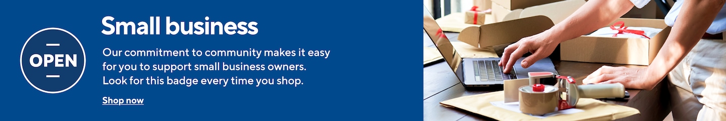 Open. Small Business. Our commitment to community makes it easy for you to support small business owners. Look for this badge every time you shop. Shop now.